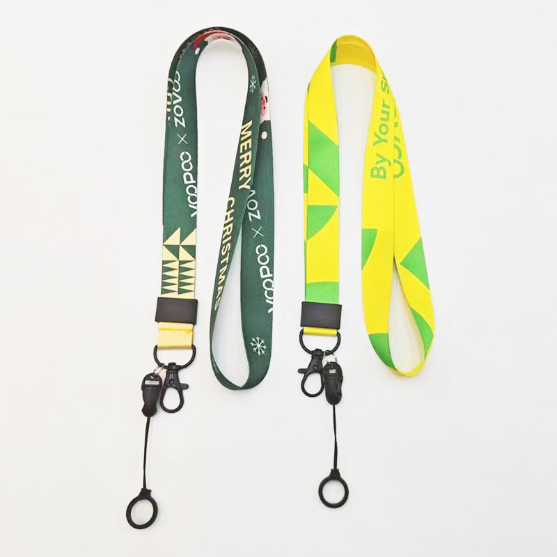Custom Electronic Smoke Rope Lighter Tobacco Hang Phone Printing E-Cigarettes Black White Energy Vape Lanyard with Heat Transfer Logo and 15mm Silicon Ring