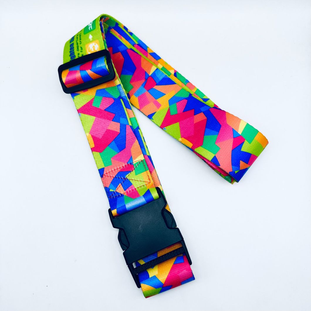 Custom High Quality Thickening Travel Bag Polyester Nylon Transfer Silk Screen Printed Luggage Belt