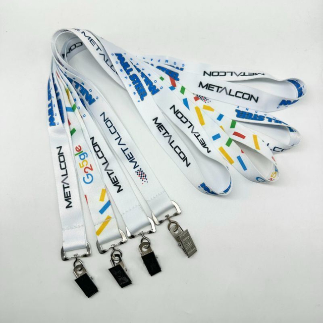Customized Polyester Hanging Rope with Factory Label Clip and Card Holder by Manufacturer, Double-Sided Printing Lanyard