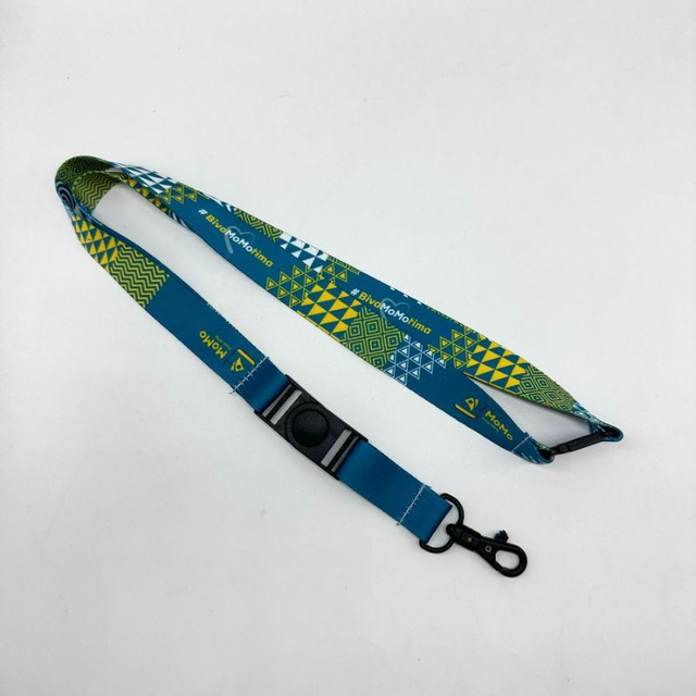 Nylon Dog Buckle with Rotating Buckle and Polyester Transfer Printing Screen Printed Promotion Lanyard