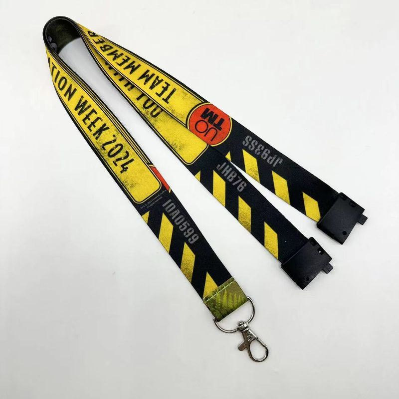 Equipped with a Safety Buckle That Automatically Disconnects Polyester Heat Transfer Printing, 1 Inch Wide Gift Lanyard