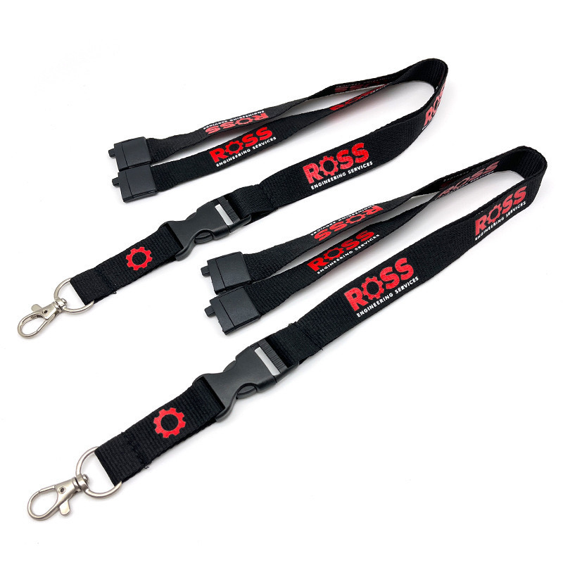 Custom Logo High Quality Bulk Printed Neck Polyester Silk Screen Printing Lanyard for Promotion Gift