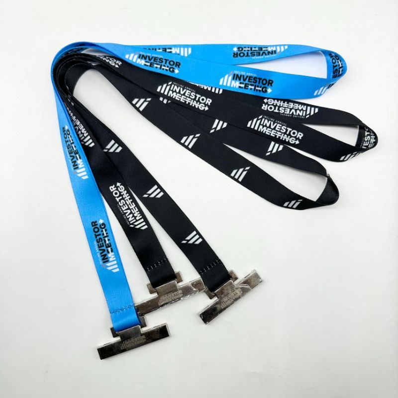 Special Membership Card Identification Card Anti Loss Polyester Transfer Printing Lanyard with Metal Clip