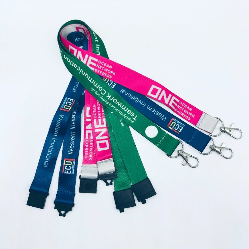 Custom Polyester Transfer Double Printed ID Card Holder Neck Lanyard