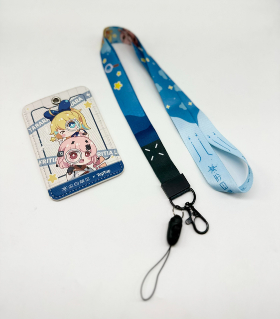 High Quality Leather Certificate Holder Polyester Heat Transfer Gift Lanyard