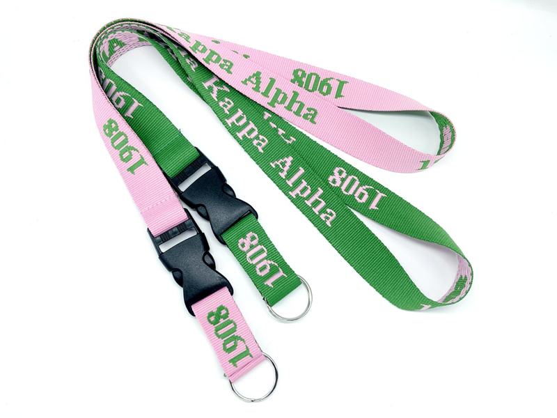 Custom Logo Polyester Jacquard Ribbon Certificate Lanyard
