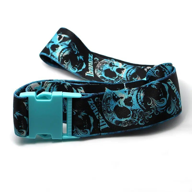 Blue Polyester Cy 50*1900mm*1.0mm China Custom Logo Lanyard Promotion Gift Luggage Belt with Good Service