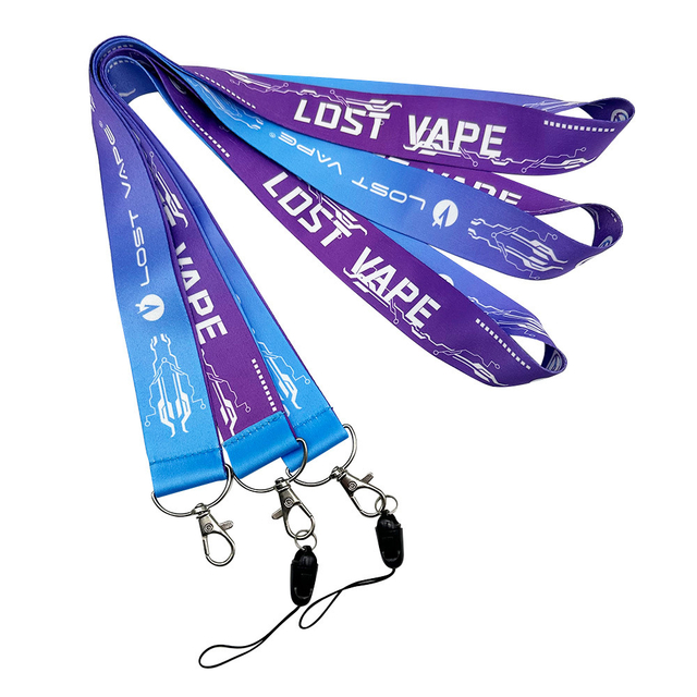 Custom Nylon Polyester Heat Transfer Printing E-Cigarette Rod Set Lanyard