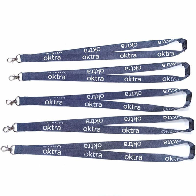 Custom Cotton Silk Screen Printing Promotional Gift Lanyard