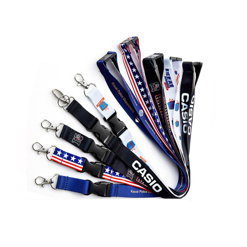 Factory 20mm Polyester Cy 20*900mm China Card Luggage Belt Neck Strap Transfer Lanyard