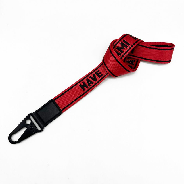 Customized High Quality Nylon Ribbon Jacquard Logo Cigarette Pole Sleeve Lanyard
