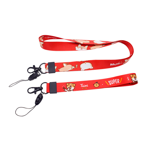 Custom High Quantity Poiyester Sublimation Printed Mobile Phnoe ID Card Holder Lanyard