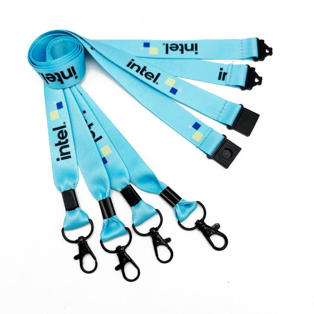 Custom Polyester Nylon Silk Screen Printed Heat Transfer Printing Neck Lanyard for Promotional Gift