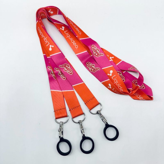 20mm Elastic Silicone Smoke Rod Ring Polyester Transfer Screen Printing Electronic Cigarette Rod Sleeve Lanyard