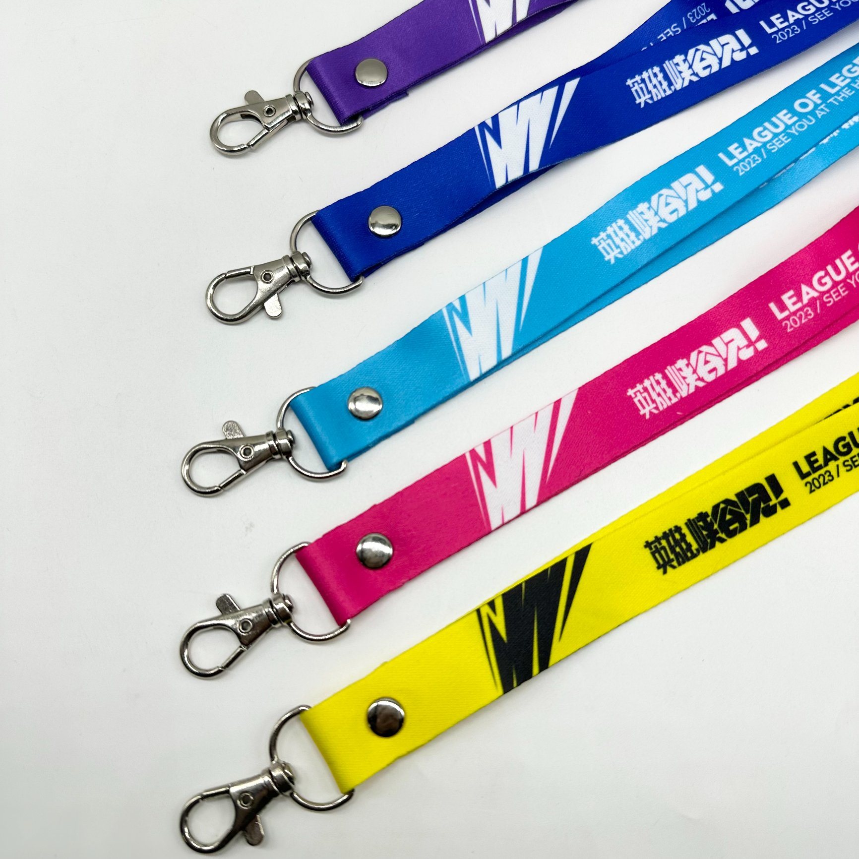 Wholesale Factory Price Printed ID Card Holdercustomized 20 mm Individual Colorful Woven Nylon Heat Transfer Lanyard with High Quality