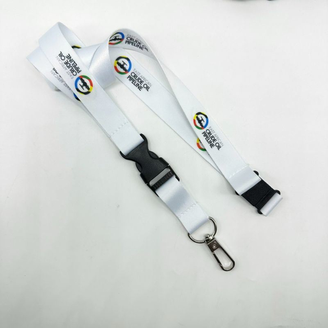 Customized Polyester Nylon Buckle+Safety Buckle Transfer Printing Work Permit Hanging Rope