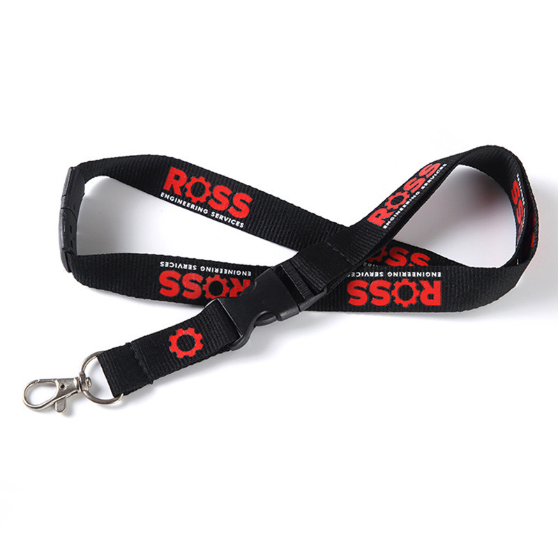 Custom Logo High Quality Bulk Printed Neck Polyester Silk Screen Printing Lanyard for Promotion Gift