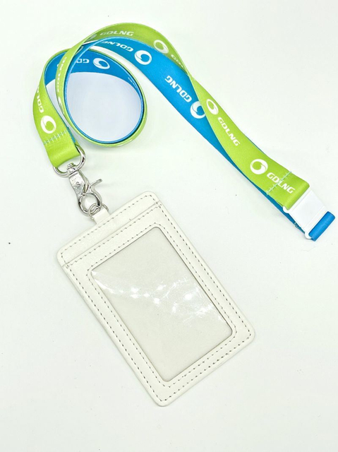 High Quality Keychain Polyester Thickened Transfer Printing Belt with Safety Buckle Leather Certificate Cover Hanging Lanyard