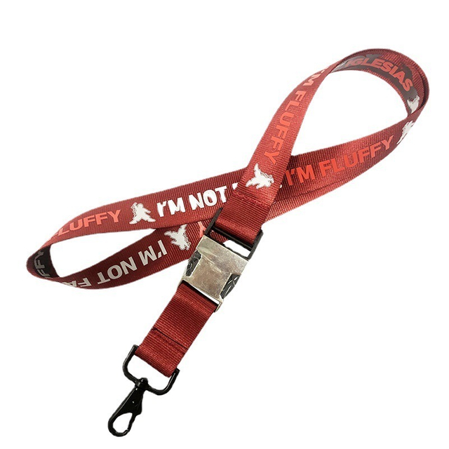 Good Service 20mm Blue Cy 20*900mm China Screen Printing Woven Custom Lanyard