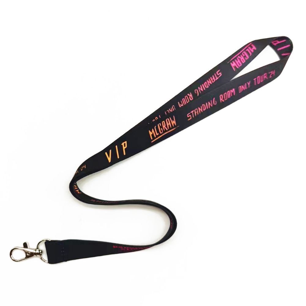 Custom Polyester Nylon Transfer Printing Silk Screen Printed Neck Lanyard