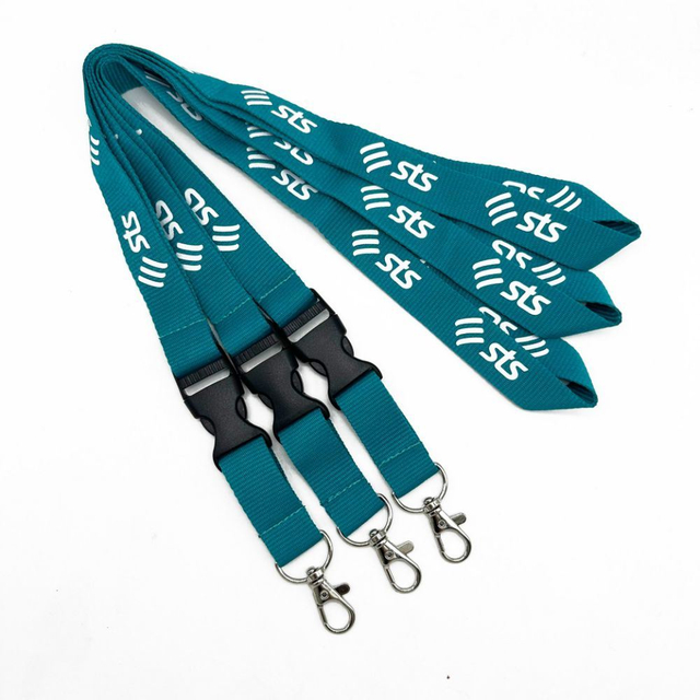Custom Polyester Two Side Silk Screen Printed Neck Strap for Promotional Gift