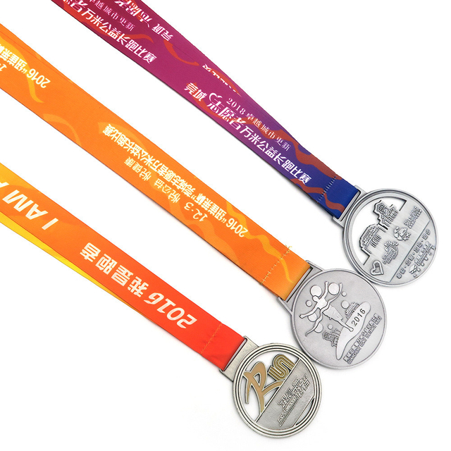 Custom Polyester Universal Medal Lanyard Ribbon Exhibition Badge Lanyard Metal Buckle Heat Transfer Lanyard Medal Strap