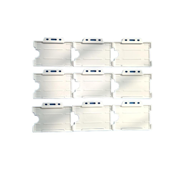 Rigid Plastic Identity ID Card Pass Badge Holder Hold 3 Cards at Most