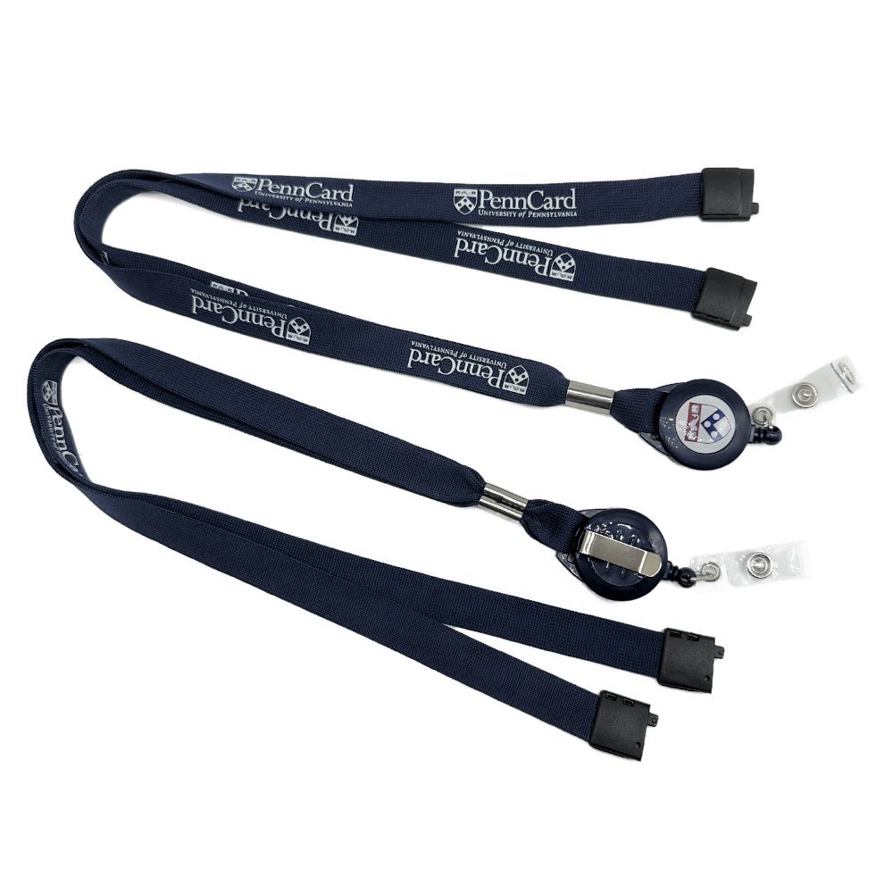 Custom Tubular Lanyard with Badge Reel and ID Card Hlder