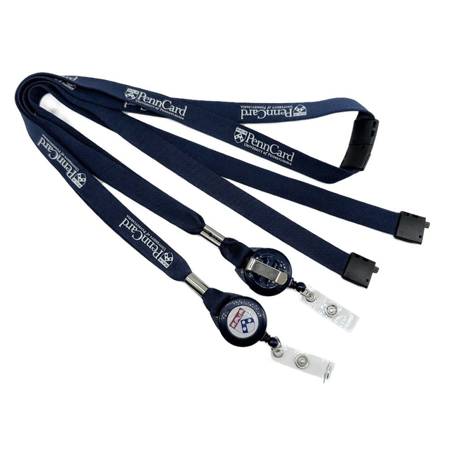 Custom Tubular Lanyard with Badge Reel and ID Card Hlder
