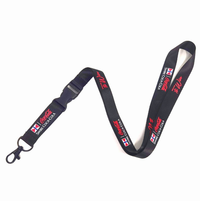 Custom Logo ID Card Badge Holder Nect Strap Promotional Gift Silk Screen Printed Nylon Fabric Ribbon Lanyard