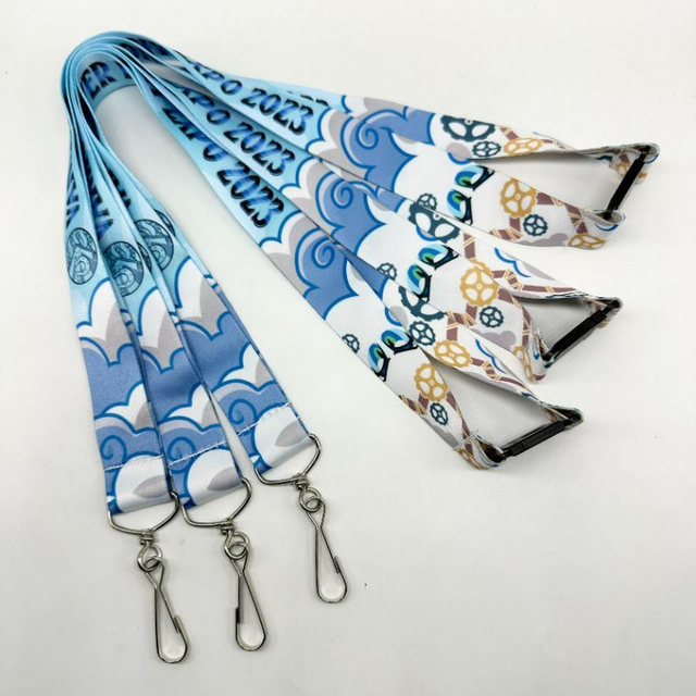 Custom Transfer Silk Screen Printed Polyester ID Card Badge Holder Lanyard