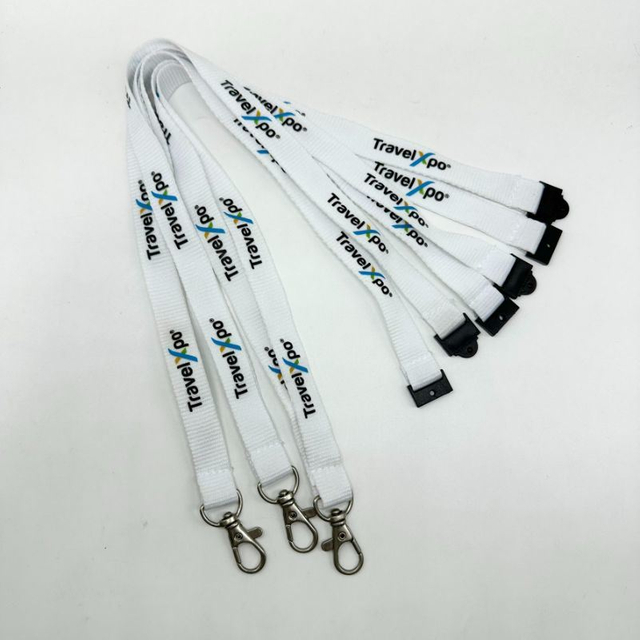 Polyester Four Color Single-Sided Silk Screen with Safety Buckle Hanging Rope