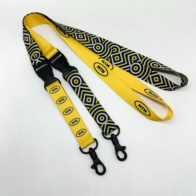 High Quality Nylon Plastic Buckle Polyester Transfer Silk Screen Printed Promotion Lanyard