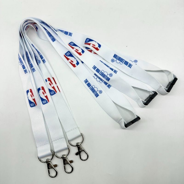 Custom 20mm Polyester Nylon Transfer Safety Buckle ID Card Lanyard