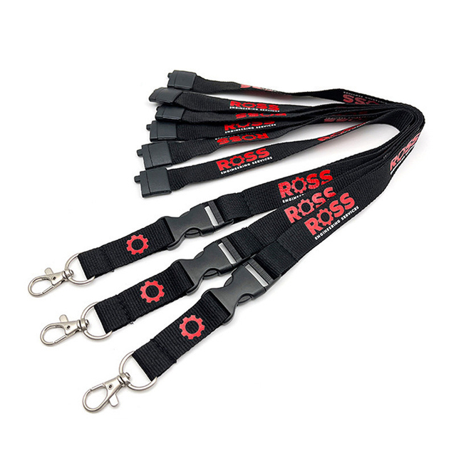Custom Logo High Quality Bulk Printed Neck Polyester Silk Screen Printing Lanyard for Promotion Gift