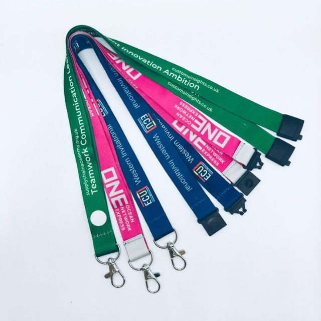 Custom Polyester Transfer Double Printed ID Card Holder Neck Lanyard