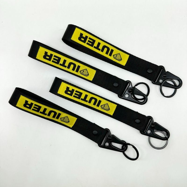 Custom Nylon Polyester Webbing Transfer Woven Logo Silk Screen Keychain