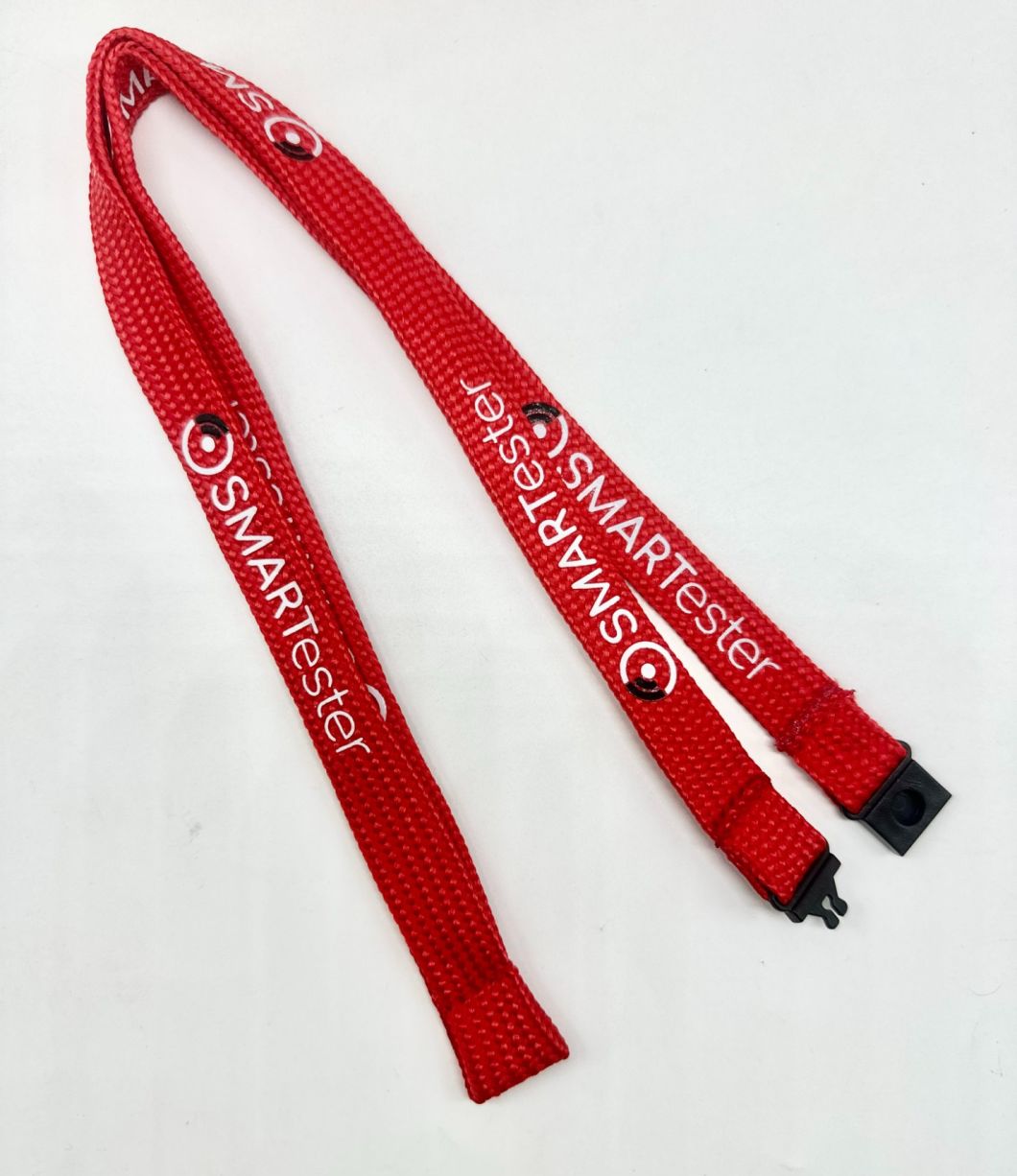 Polyester Double-Layer Hollow Band with Silk Screen Logo Writing Pen Hanging Lanyard
