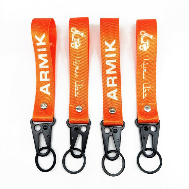 Customized High-Quality Nylon Material Heat Transfer Printing Silk Screen Keychain