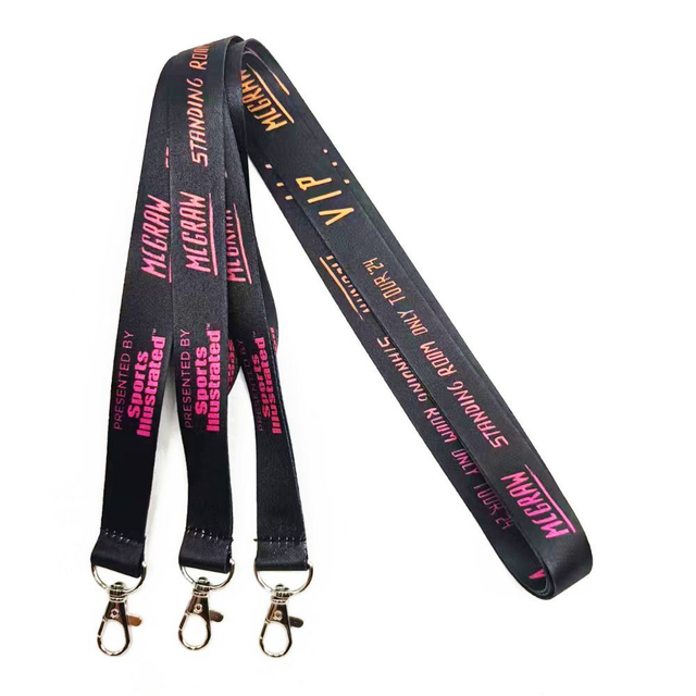 Custom Polyester Nylon Transfer Printing Silk Screen Printed Neck Lanyard
