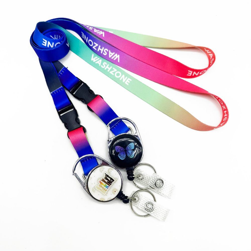 Retractable Badge Reel, Name Badge Holder ID Card Lanyard Printed Logo, Lanyard with Yoyo