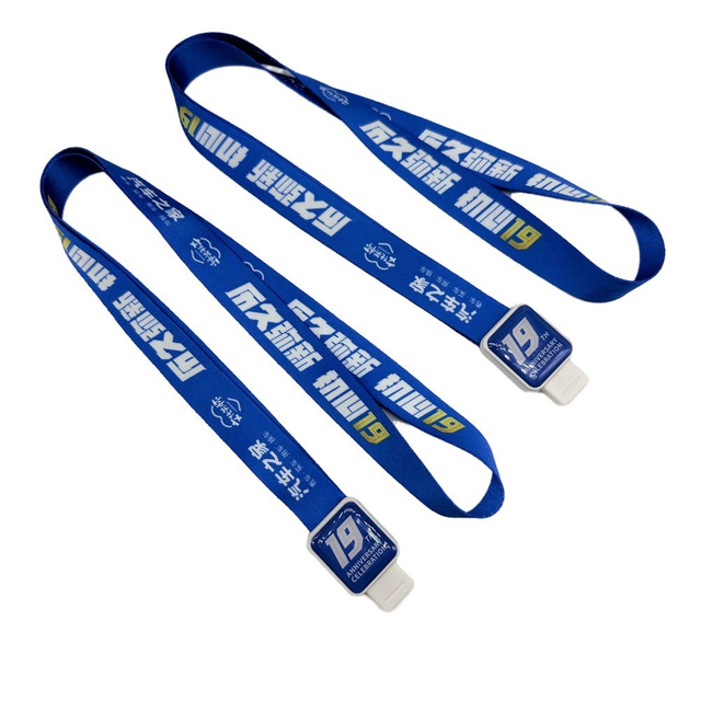 Custom Design Logo Heat Transfer Dye Sublimation Printed Lanyard with Badge Reel for ID Card Holder