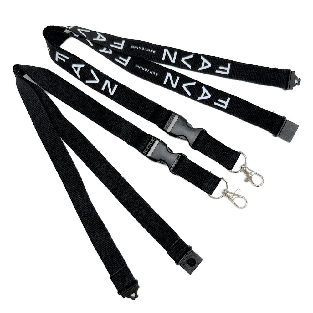 High Quality Cheap Custom Personalized Black Silk Screen Printed Lanyards No Minimum Order