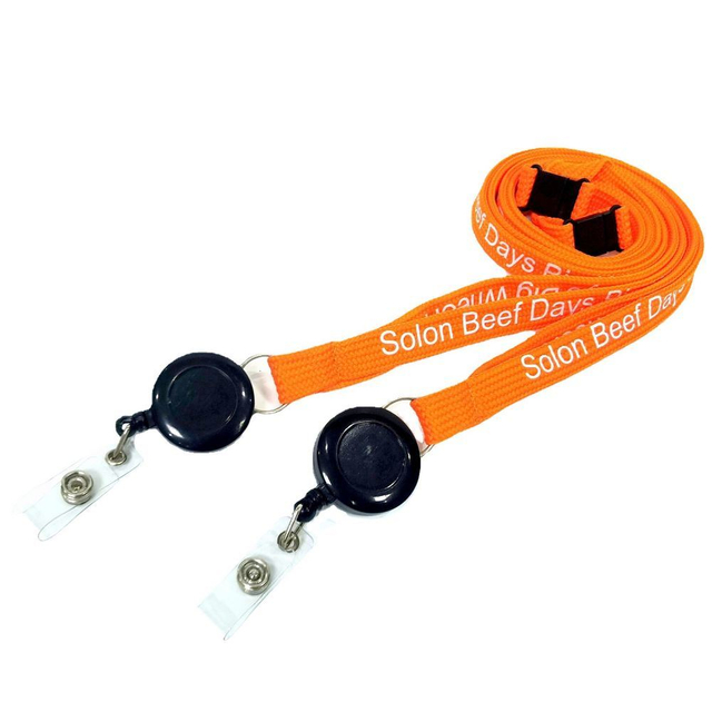 Custom Silk Screen Printed Tubular Polyester Lanyard Personalized Logo