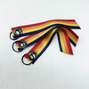 Custom 25mm Polyester Activity Riding Ribbon Transfer Keychain