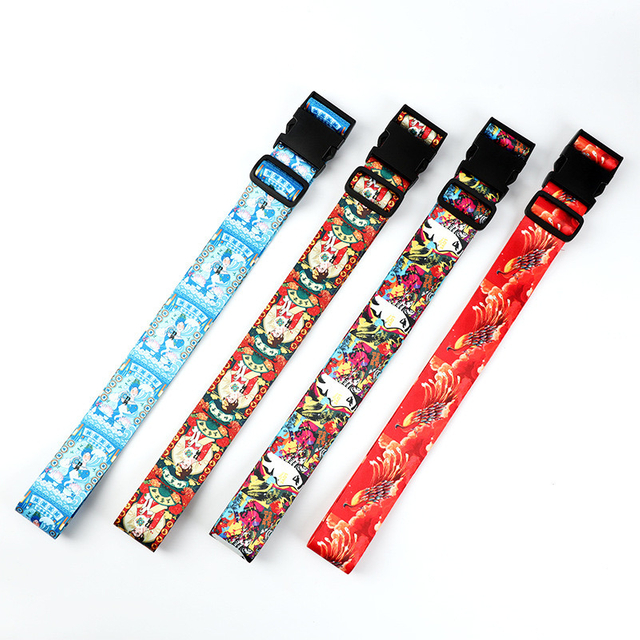 High Quality Customized Logo Polyester Nylon Woven Screen Printed Luggage Belt