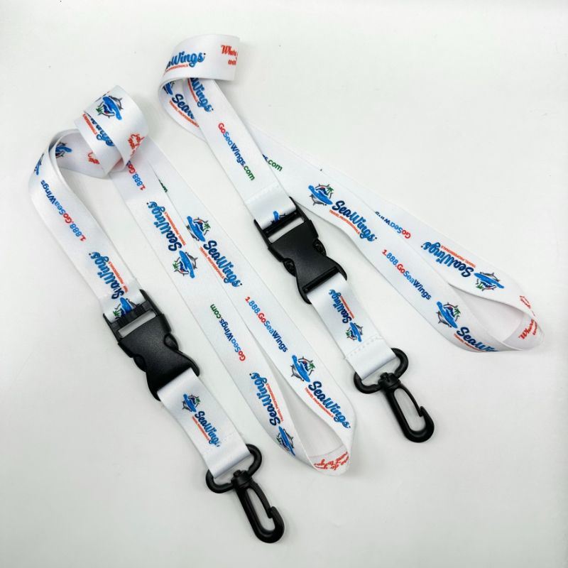 Environmentally Friendly Plastic Buckle Polyester Transfer Screen Printing Logo Certificate Set Work Card Lanyard