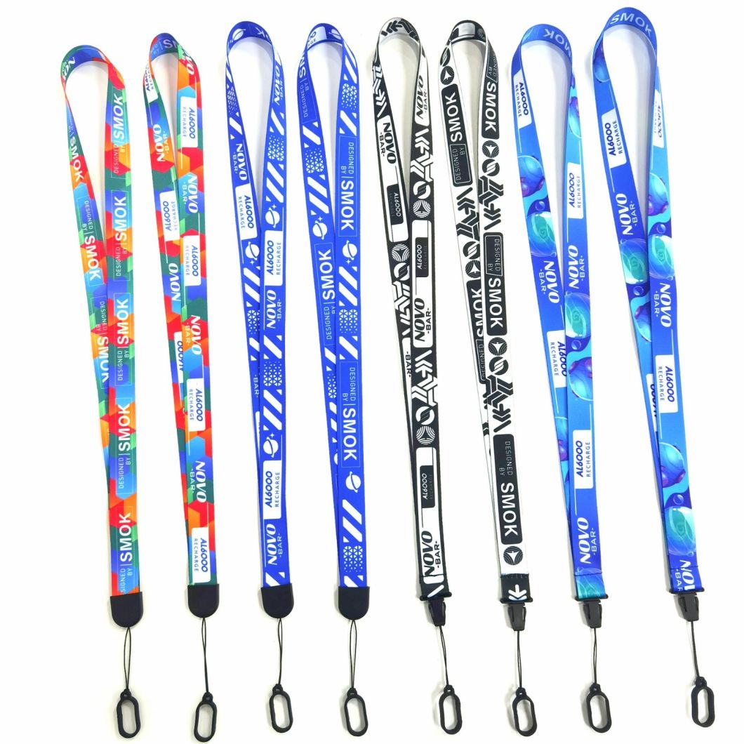 Custom Logo High Quality Bulk Printed Neck Polyester Lanyard Electronic Cigarette Stick