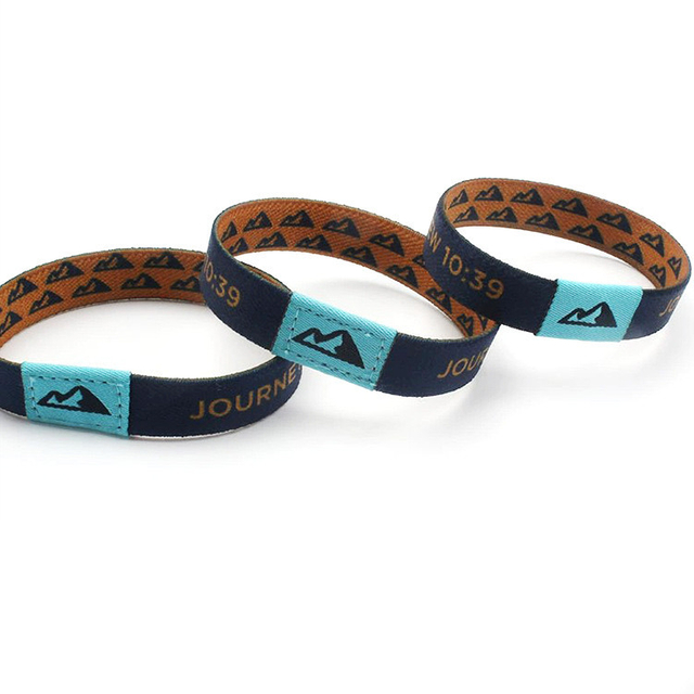 Custom Reusable Elastic Polyester Bracelet for Activity