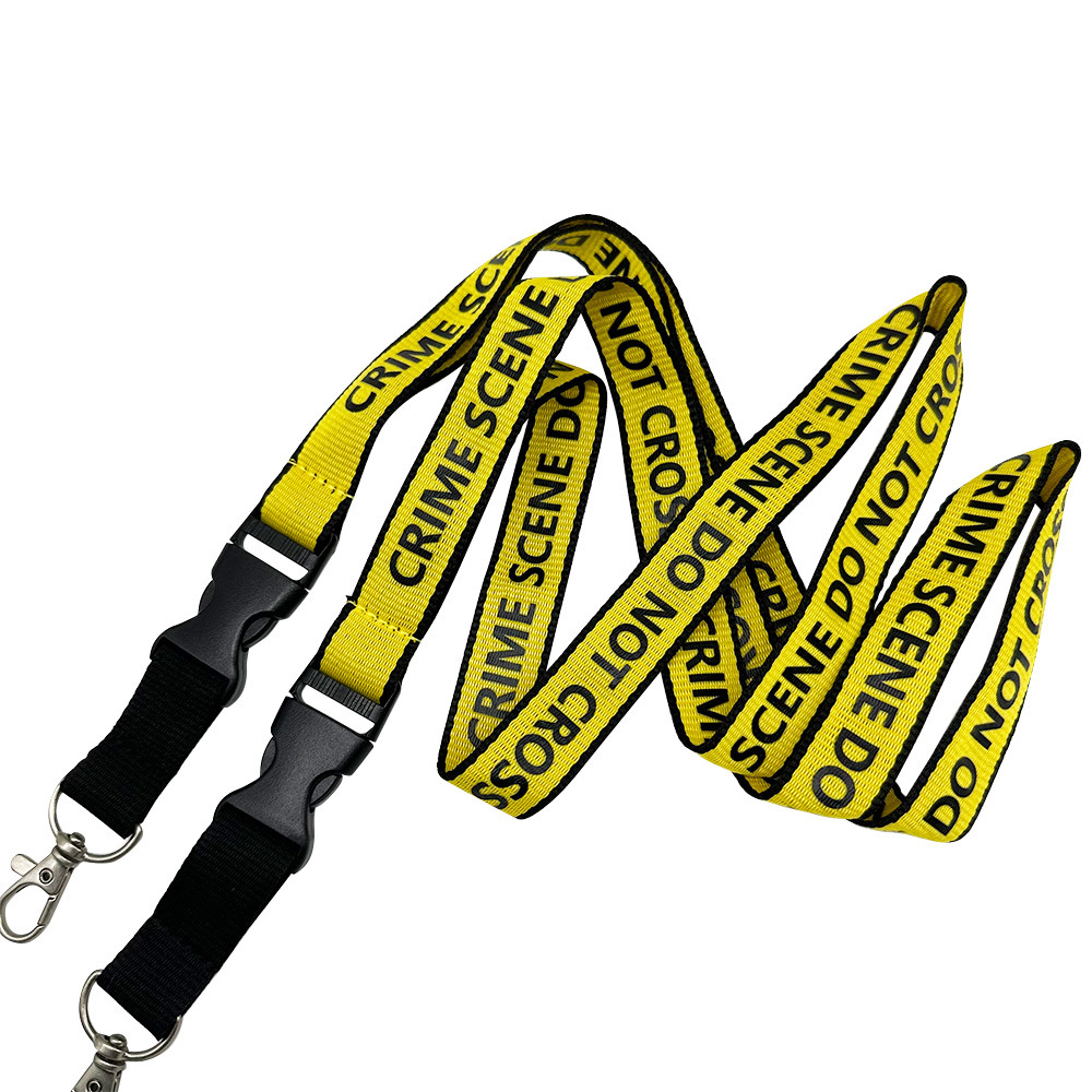 Custom Polyester One Color Two Side Silk Screen Printed ID Card Holder Neck Lanyard